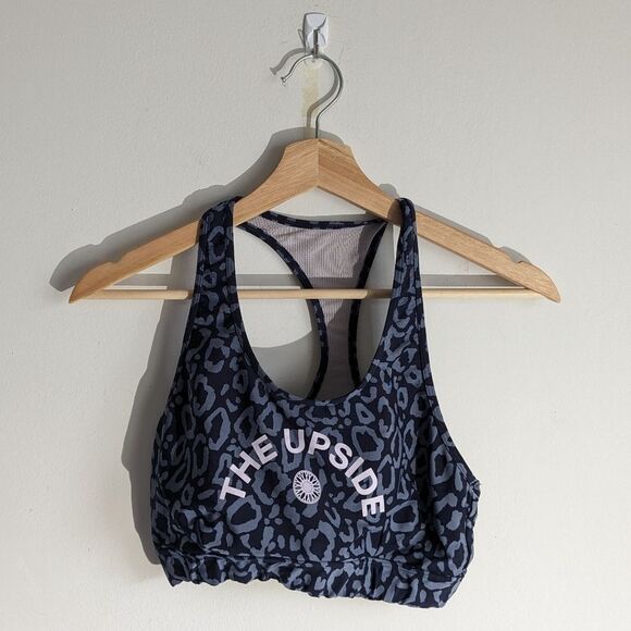 The Upside Leopard Print Racerback Sports Bra Women's Size 8 - Picture 3 of 7